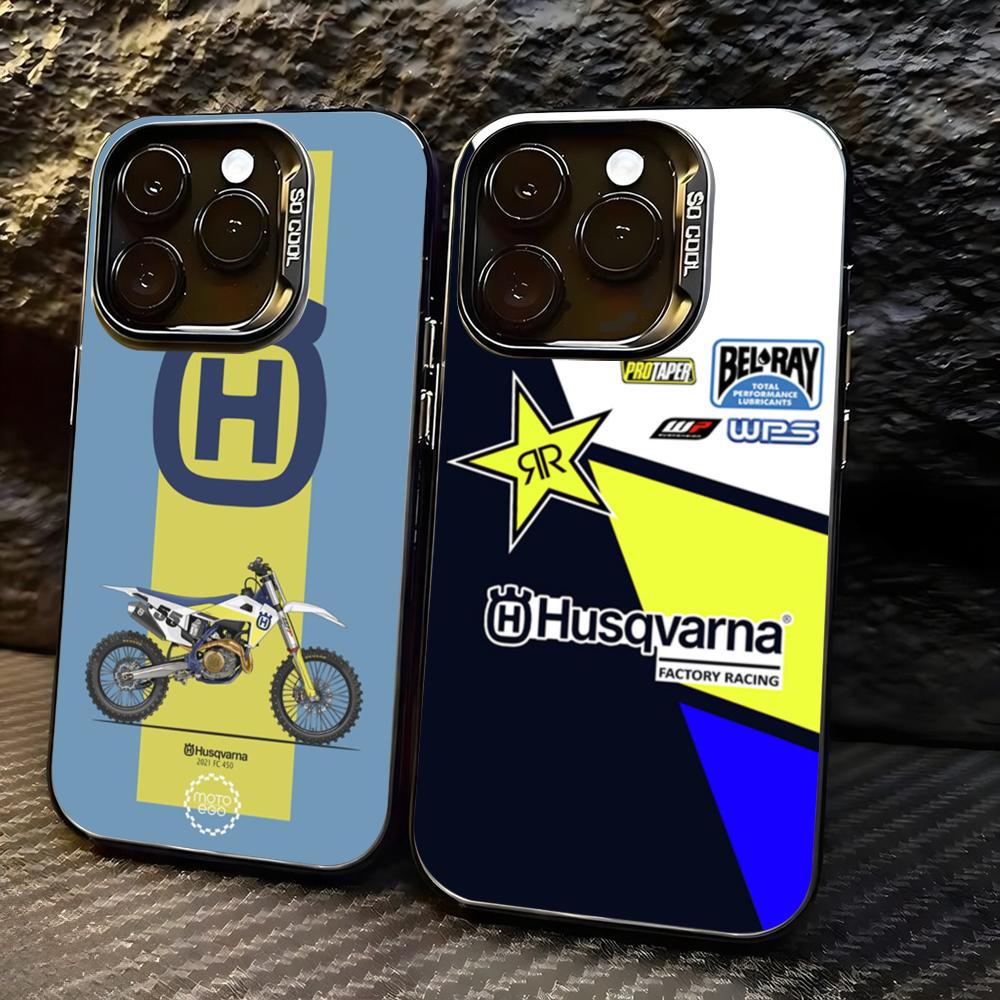 Phone Cases H&M - เคสโทรศัพท์มอเตอร์ไซค์ H-Husqvarnaes-S สีเงิน สำหรับ iPhone 17