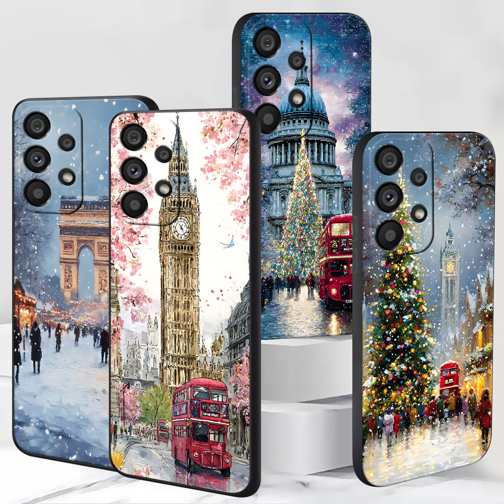 Phone Cases London - เคสโทรศัพท์ลายคริสต์มาสฤดูหนาวในลอนดอนสำหรับ Samsung Galaxy A30s A10 A10s