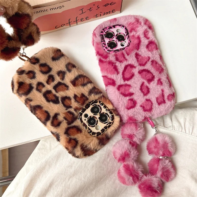 เคสโทรศัพท์ลายเสือดาวขนฟูนุ่ม  - Phone Cases For Iphone 16 บทวิจารณ์และราคา